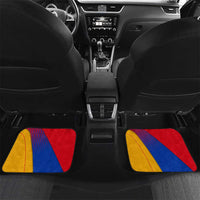 Armenia Flag Colors Car Mats with National Emblem and Map Design - Wonder Print Shop
