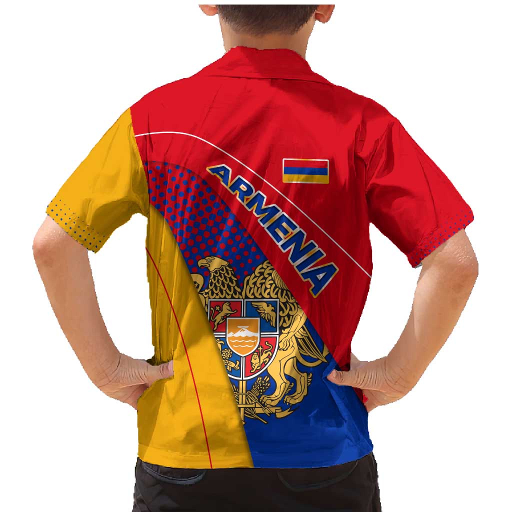 Armenia Flag Colors Family Matching Mermaid Dress and Hawaiian Shirt with National Emblem and Map Design - Wonder Print Shop