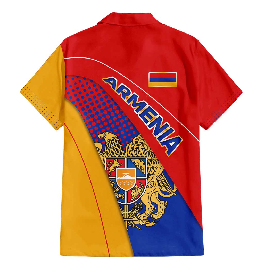 Armenia Flag Colors Family Matching Mermaid Dress and Hawaiian Shirt with National Emblem and Map Design - Wonder Print Shop