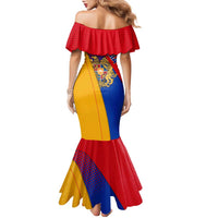 Armenia Flag Colors Family Matching Mermaid Dress and Hawaiian Shirt with National Emblem and Map Design - Wonder Print Shop