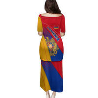 Armenia Flag Colors Family Matching Puletasi and Hawaiian Shirt with National Emblem and Map Design - Wonder Print Shop