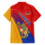 Armenia Flag Colors Family Matching Summer Maxi Dress and Hawaiian Shirt with National Emblem and Map Design - Wonder Print Shop