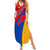 Armenia Flag Colors Family Matching Summer Maxi Dress and Hawaiian Shirt with National Emblem and Map Design - Wonder Print Shop