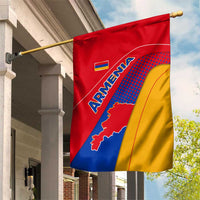 Armenia Flag Colors Garden Flag with National Emblem and Map Design - Wonder Print Shop