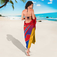 Armenia Flag Colors Sarong with National Emblem and Map Design - Wonder Print Shop