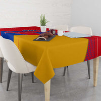 Armenia Flag Colors Tablecloth with National Emblem and Map Design - Wonder Print Shop