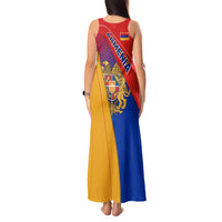 Armenia Flag Colors Tank Maxi Dress with National Emblem and Map Design - Wonder Print Shop