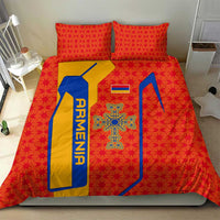 Armenia Flag-Inspired Bedding Set with Ornamental Cross and Geometric Pattern Design - Wonder Print Shop