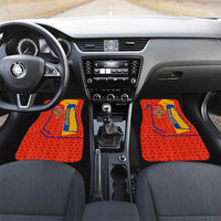 Armenia Flag-Inspired Car Mats with Ornamental Cross and Geometric Pattern Design - Wonder Print Shop