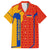 Armenia Flag-Inspired Family Matching Summer Maxi Dress and Hawaiian Shirt with Ornamental Cross and Geometric Pattern Design - Wonder Print Shop
