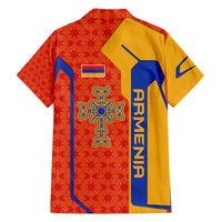 Armenia Flag-Inspired Family Matching Tank Maxi Dress and Hawaiian Shirt with Ornamental Cross and Geometric Pattern Design - Wonder Print Shop