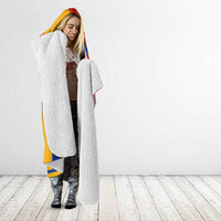 Armenia Flag-Inspired Hooded Blanket with Ornamental Cross and Geometric Pattern Design - Wonder Print Shop