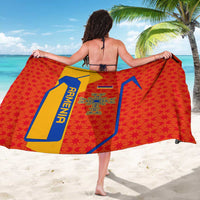 Armenia Flag-Inspired Sarong with Ornamental Cross and Geometric Pattern Design - Wonder Print Shop