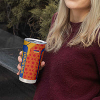 Armenia Flag-Inspired Tumbler Cup with Ornamental Cross and Geometric Pattern Design - Wonder Print Shop