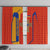 Armenia Flag-Inspired Window Curtain with Ornamental Cross and Geometric Pattern Design - Wonder Print Shop