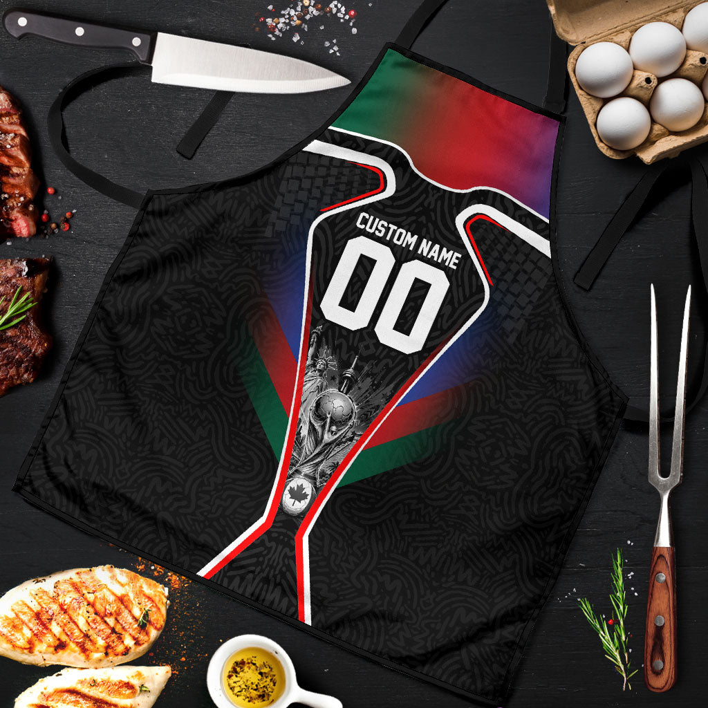 Personalized World Football 2026 Host Nations Apron USA Canada Mexico Soccer Trophy