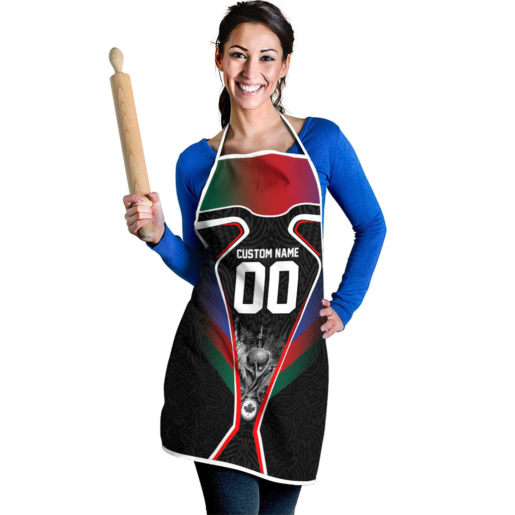 Personalized World Football 2026 Host Nations Apron USA Canada Mexico Soccer Trophy