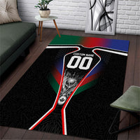 Personalized World Football 2026 Host Nations Area Rug USA Canada Mexico Soccer Trophy