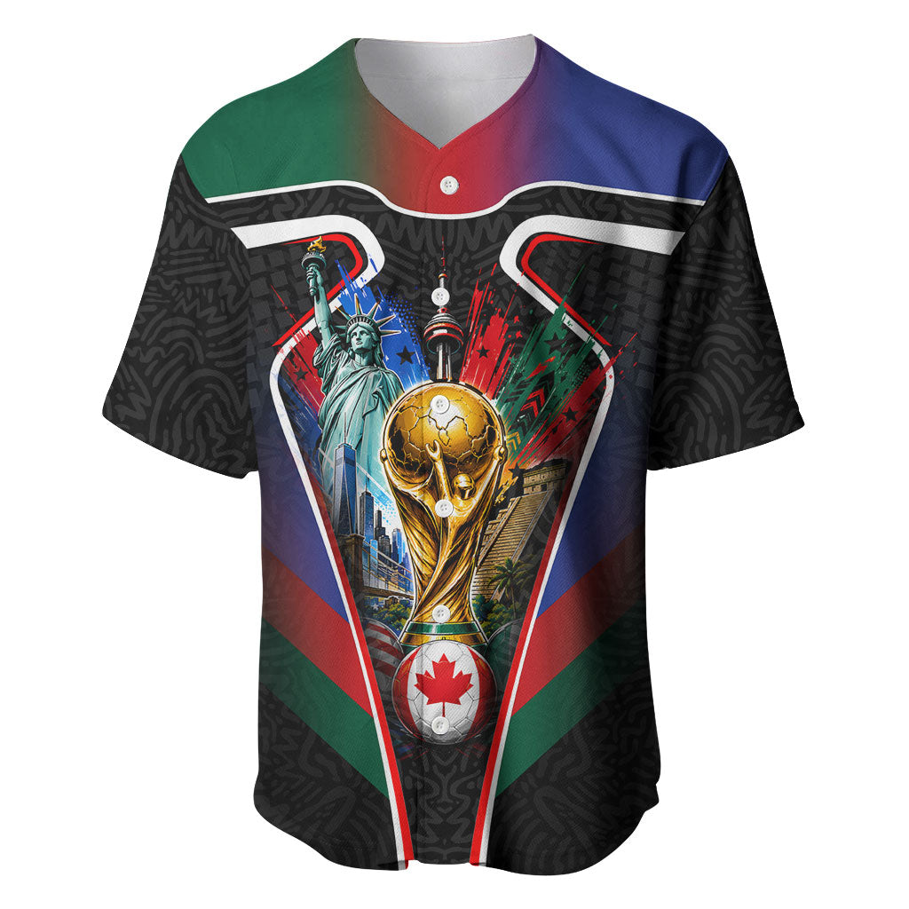 Personalized World Football 2026 Host Nations Baseball Jersey USA Canada Mexico Soccer Trophy