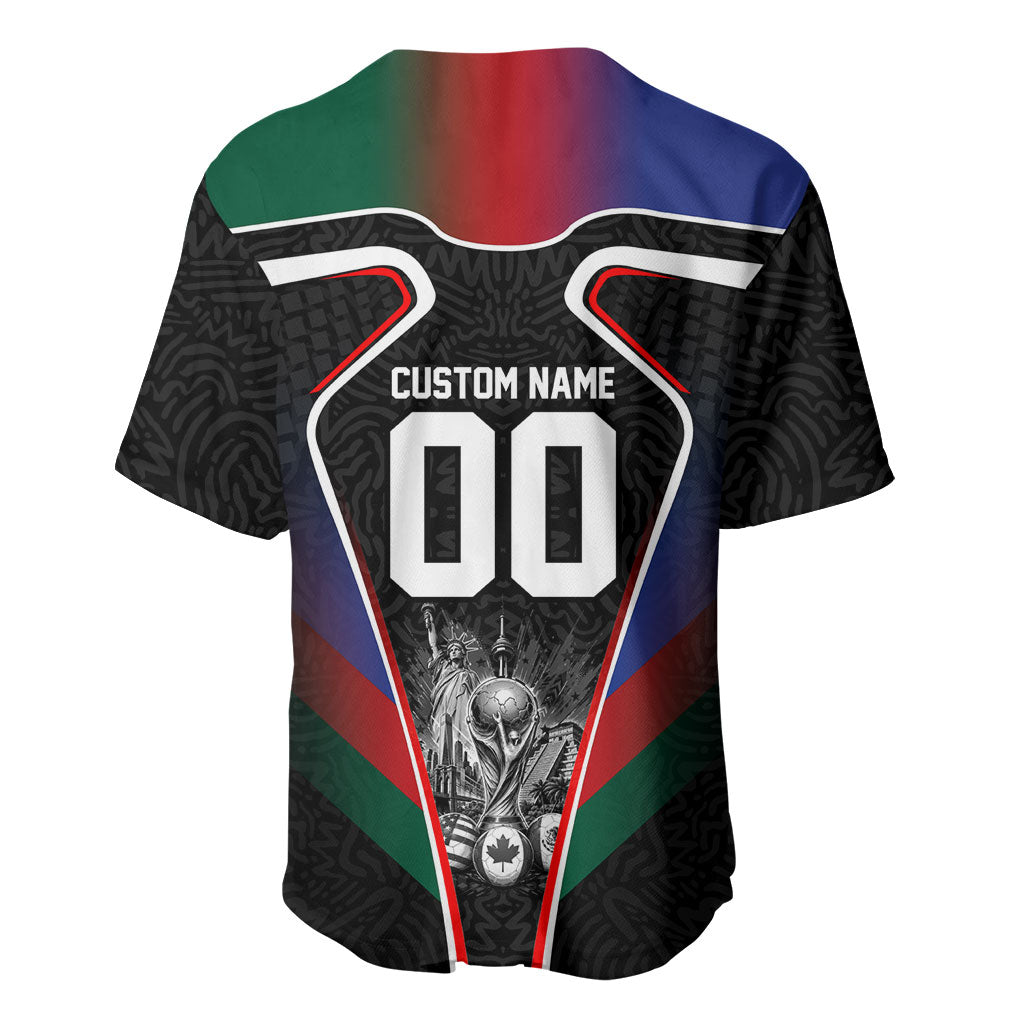 Personalized World Football 2026 Host Nations Baseball Jersey USA Canada Mexico Soccer Trophy