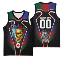 Personalized World Football 2026 Host Nations Basketball Jersey USA Canada Mexico Soccer Trophy