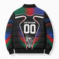 Personalized World Football 2026 Host Nations Bomber Puffer Jacket USA Canada Mexico Soccer Trophy