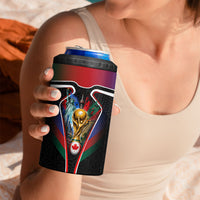 Personalized World Football 2026 Host Nations 4 in 1 Can Cooler Tumbler USA Canada Mexico Soccer Trophy