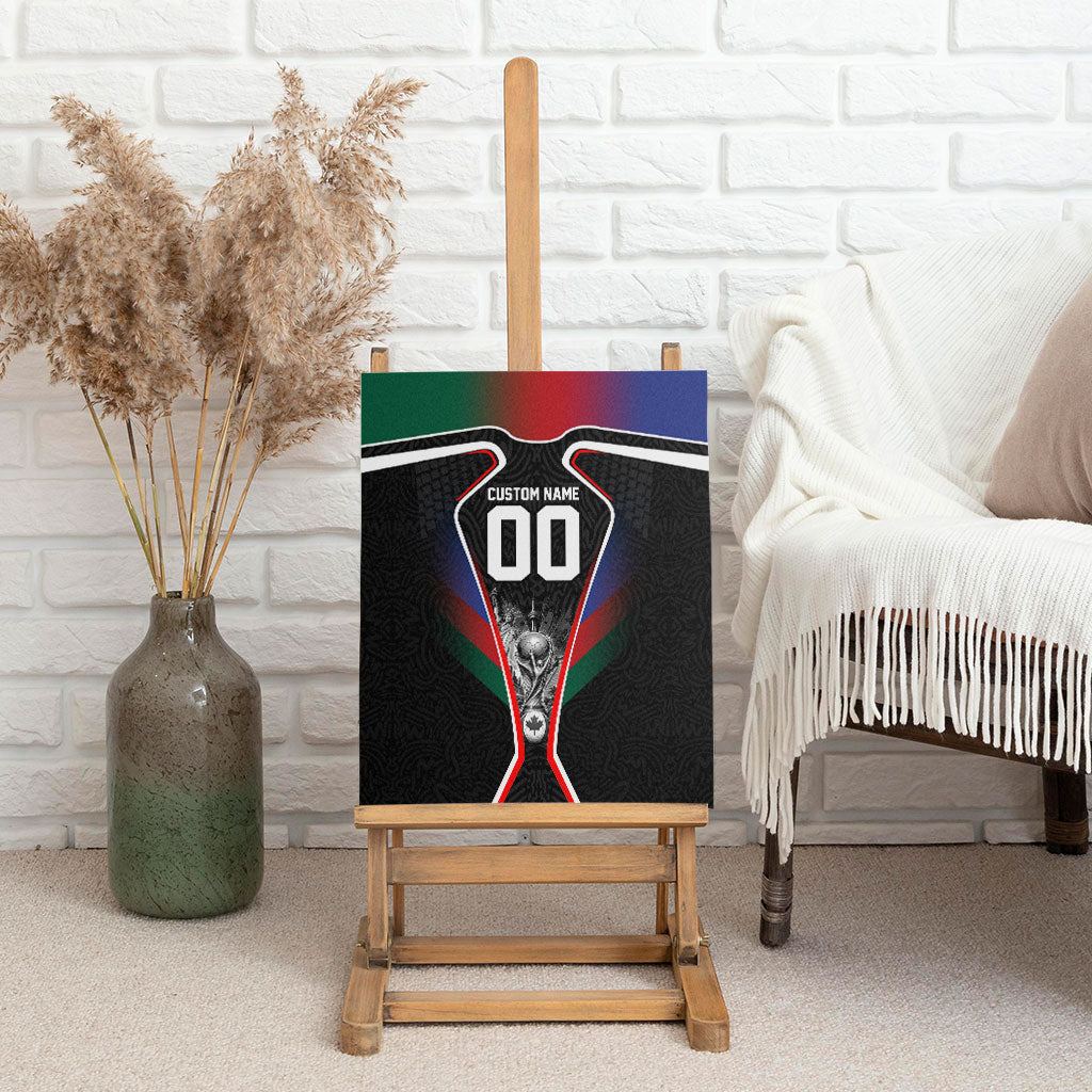 Personalized World Football 2026 Host Nations Canvas Wall Art USA Canada Mexico Soccer Trophy