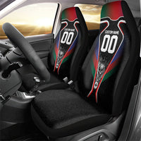 Personalized World Football 2026 Host Nations Car Seat Cover USA Canada Mexico Soccer Trophy