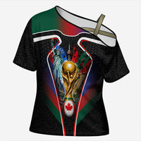 Personalized World Football 2026 Host Nations Cross Shoulder Shirt USA Canada Mexico Soccer Trophy