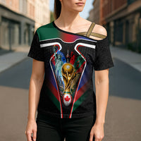 Personalized World Football 2026 Host Nations Cross Shoulder Shirt USA Canada Mexico Soccer Trophy