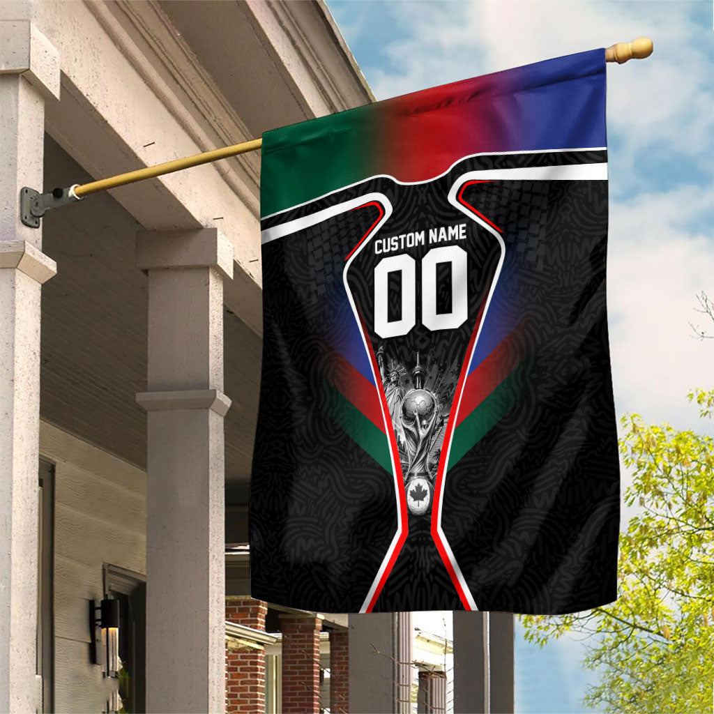 Personalized World Football 2026 Host Nations Garden Flag USA Canada Mexico Soccer Trophy