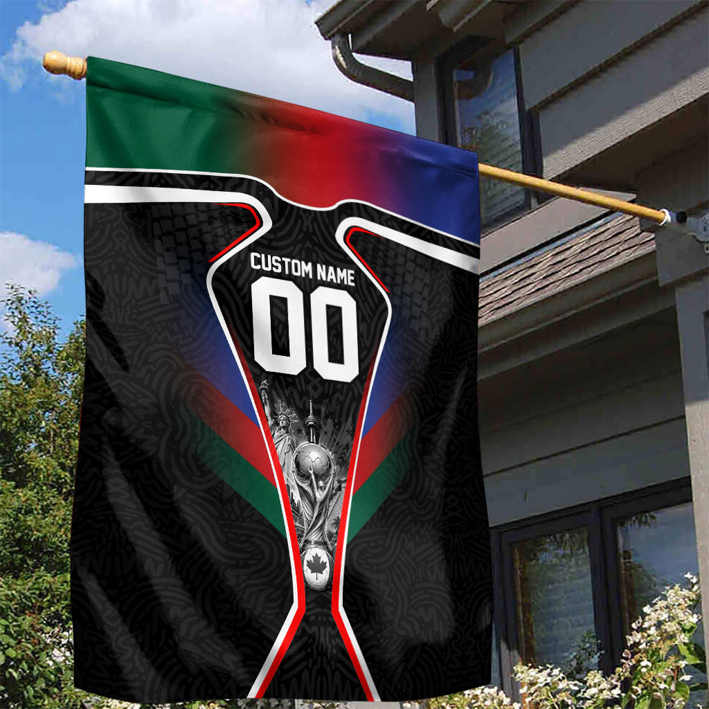 Personalized World Football 2026 Host Nations Garden Flag USA Canada Mexico Soccer Trophy