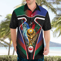 Personalized World Football 2026 Host Nations Hawaiian Shirt USA Canada Mexico Soccer Trophy