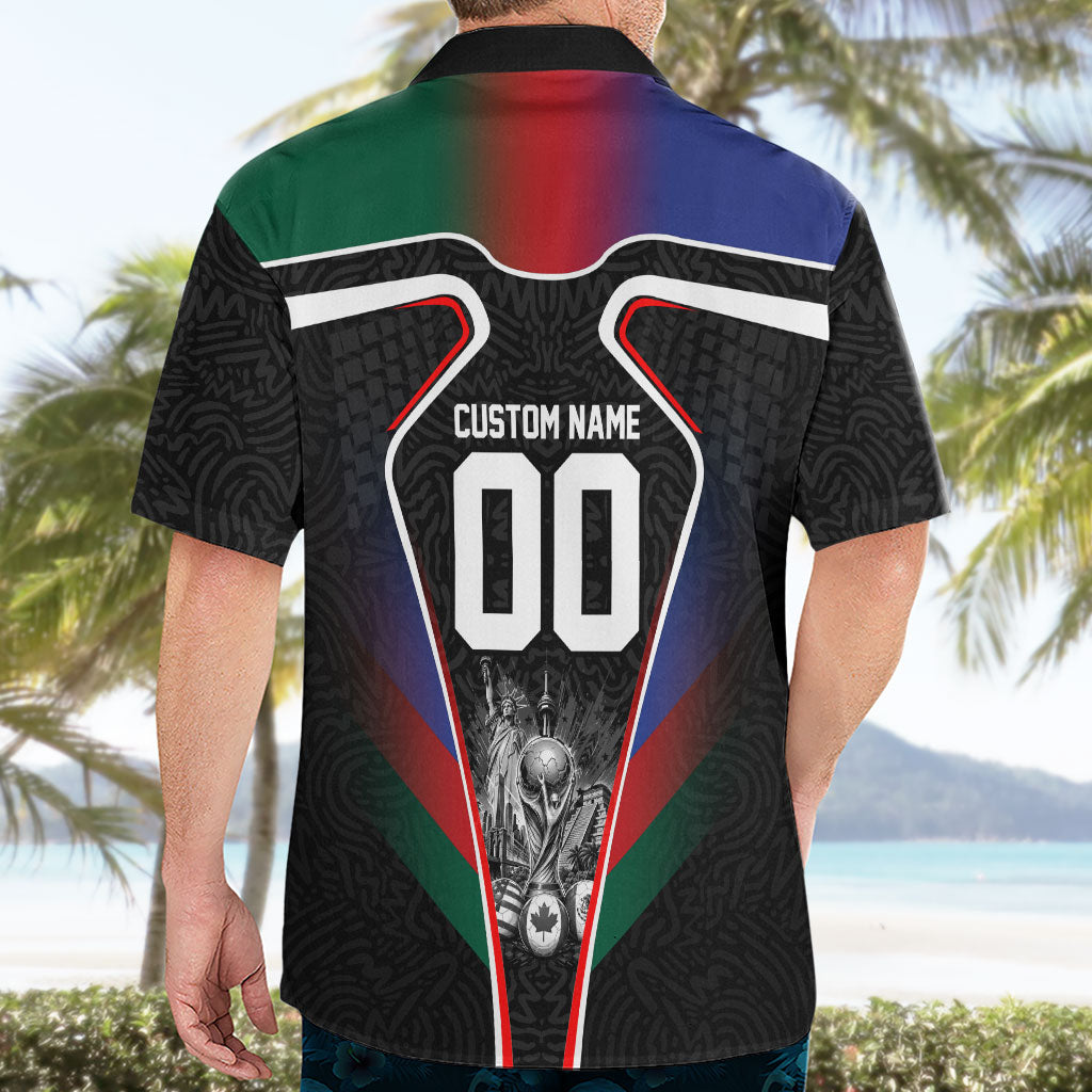 Personalized World Football 2026 Host Nations Hawaiian Shirt USA Canada Mexico Soccer Trophy