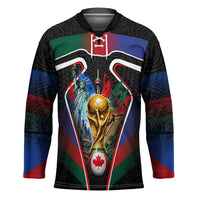 Personalized World Football 2026 Host Nations Hockey Jersey USA Canada Mexico Soccer Trophy