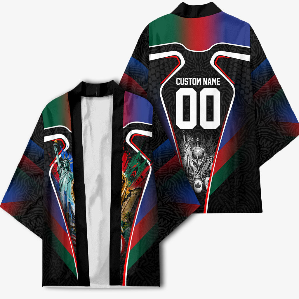 Personalized World Football 2026 Host Nations Kimono USA Canada Mexico Soccer Trophy
