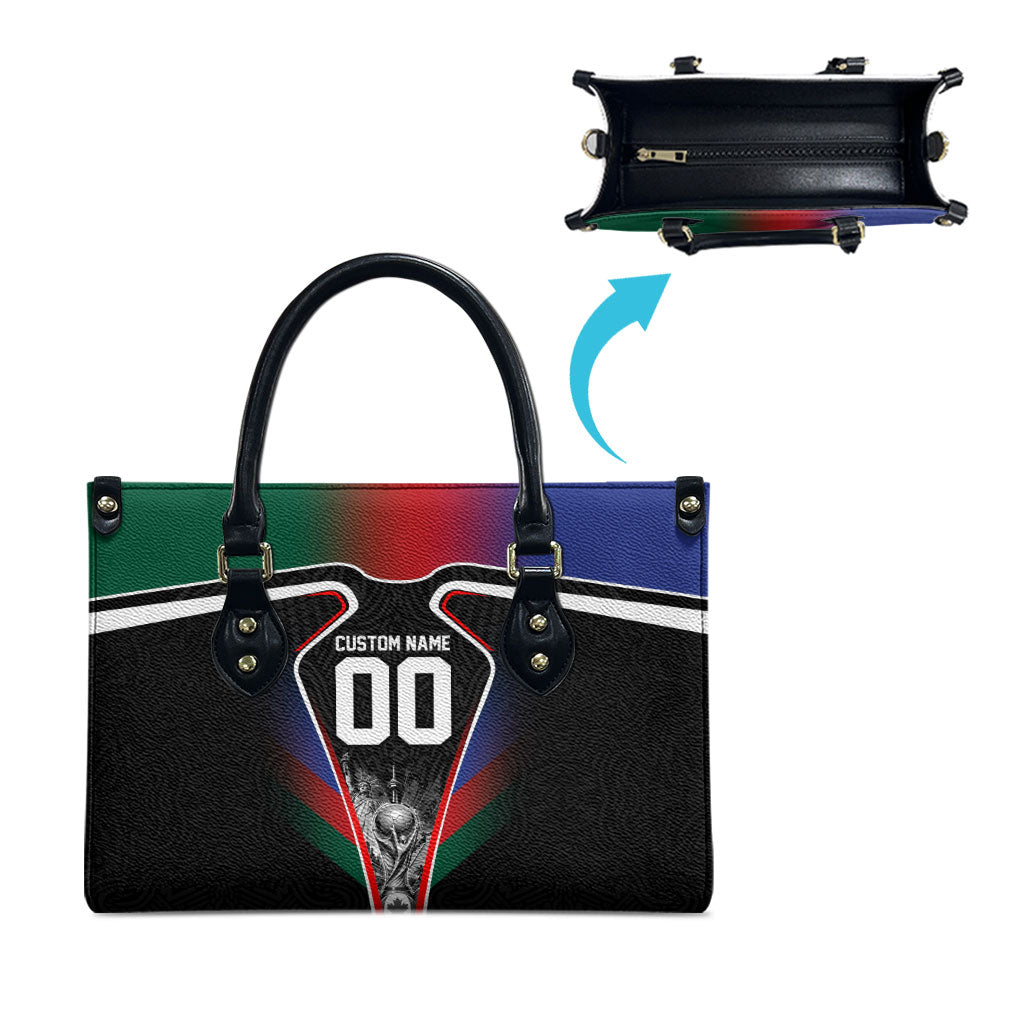 Personalized World Football 2026 Host Nations Leather Bag USA Canada Mexico Soccer Trophy