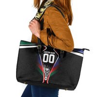 Personalized World Football 2026 Host Nations Leather Tote Bag USA Canada Mexico Soccer Trophy