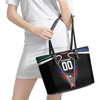 Personalized World Football 2026 Host Nations Leather Tote Bag USA Canada Mexico Soccer Trophy