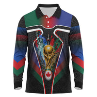 Personalized World Football 2026 Host Nations Long Sleeve Polo Shirt USA Canada Mexico Soccer Trophy