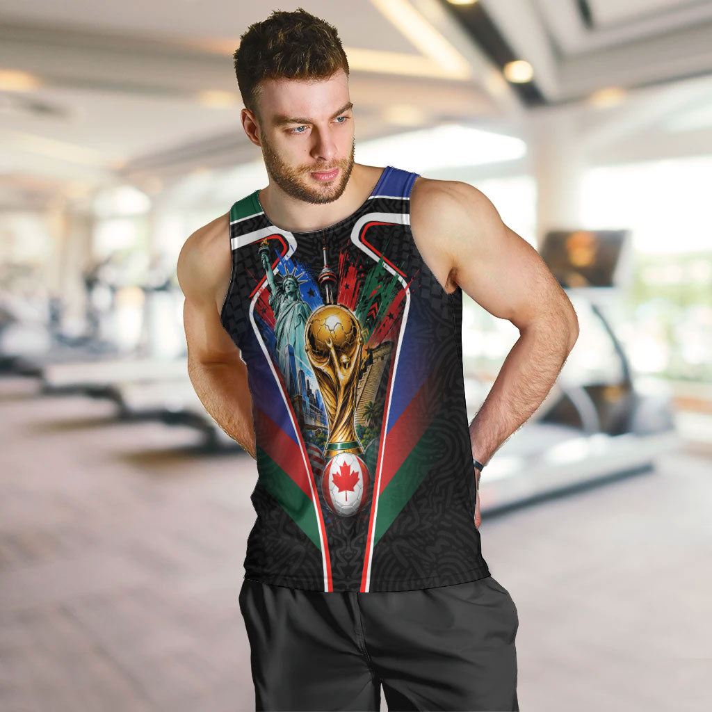 Personalized World Football 2026 Host Nations Men Tank Top USA Canada Mexico Soccer Trophy
