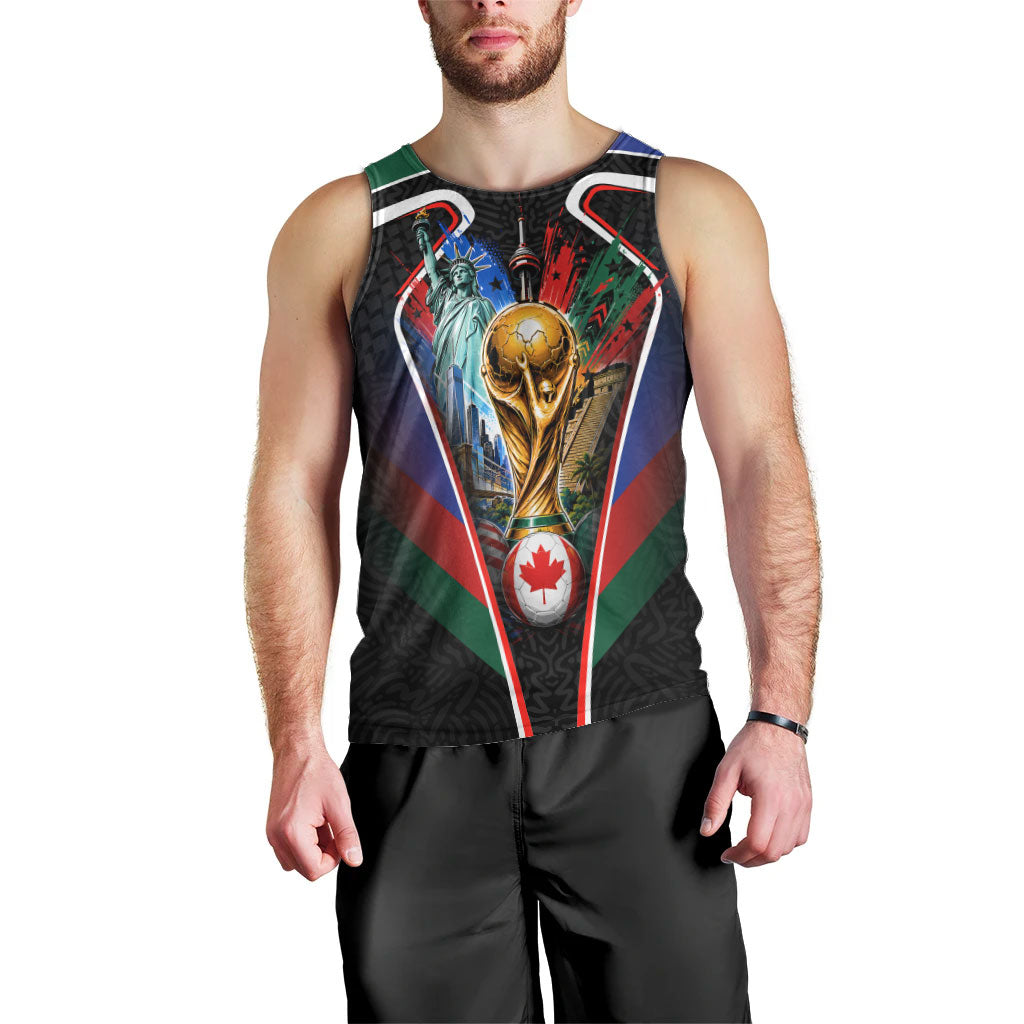 Personalized World Football 2026 Host Nations Men Tank Top USA Canada Mexico Soccer Trophy
