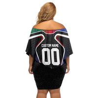 Personalized World Football 2026 Host Nations Off Shoulder Short Dress USA Canada Mexico Soccer Trophy