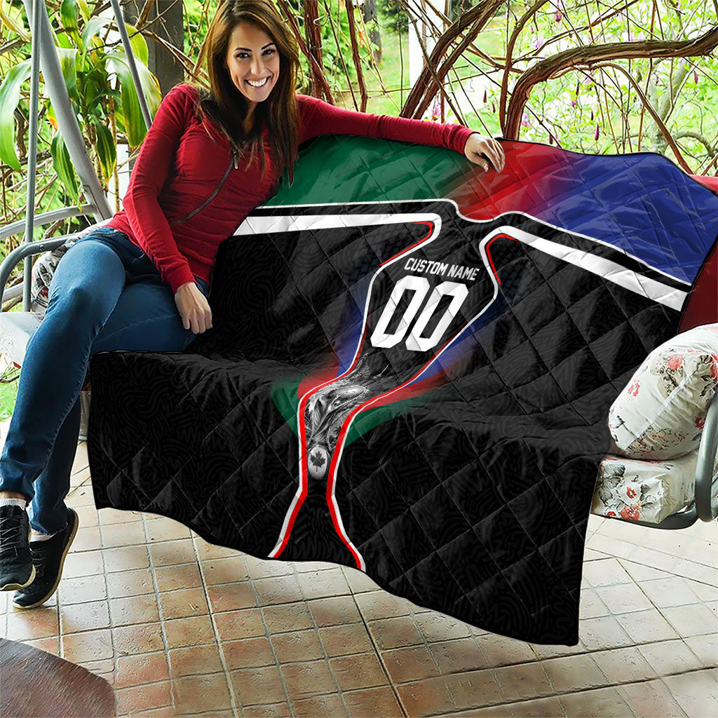 Personalized World Football 2026 Host Nations Quilt USA Canada Mexico Soccer Trophy