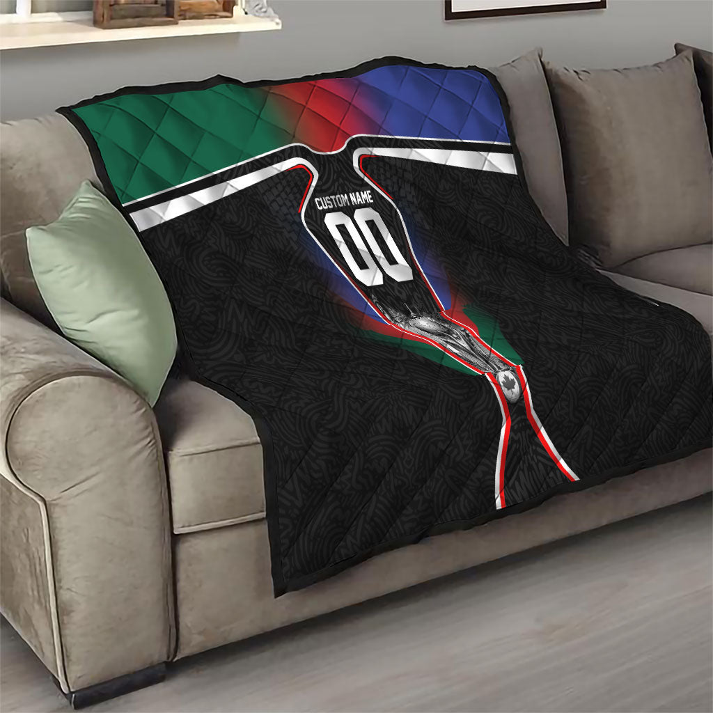 Personalized World Football 2026 Host Nations Quilt USA Canada Mexico Soccer Trophy