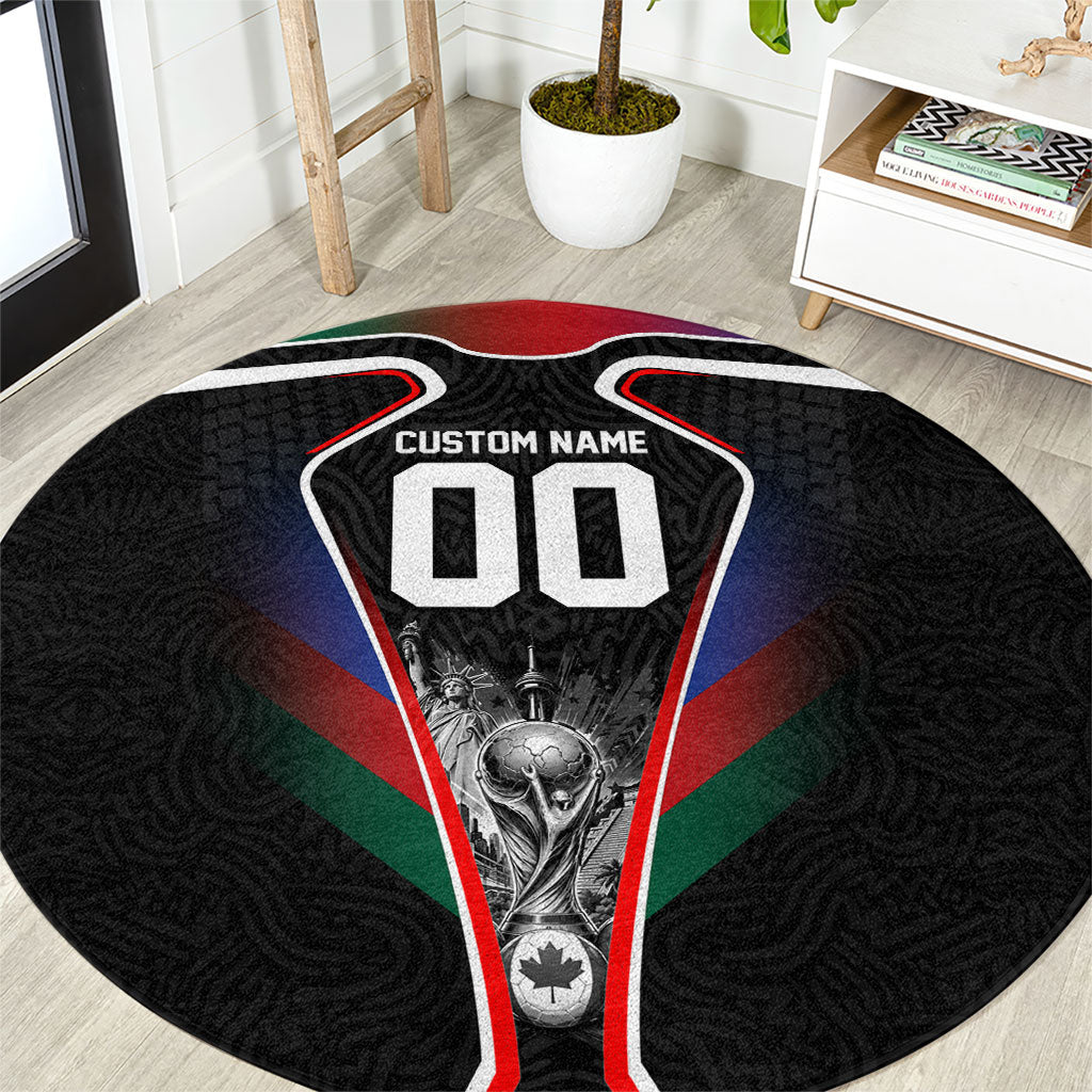 Personalized World Football 2026 Host Nations Round Carpet USA Canada Mexico Soccer Trophy