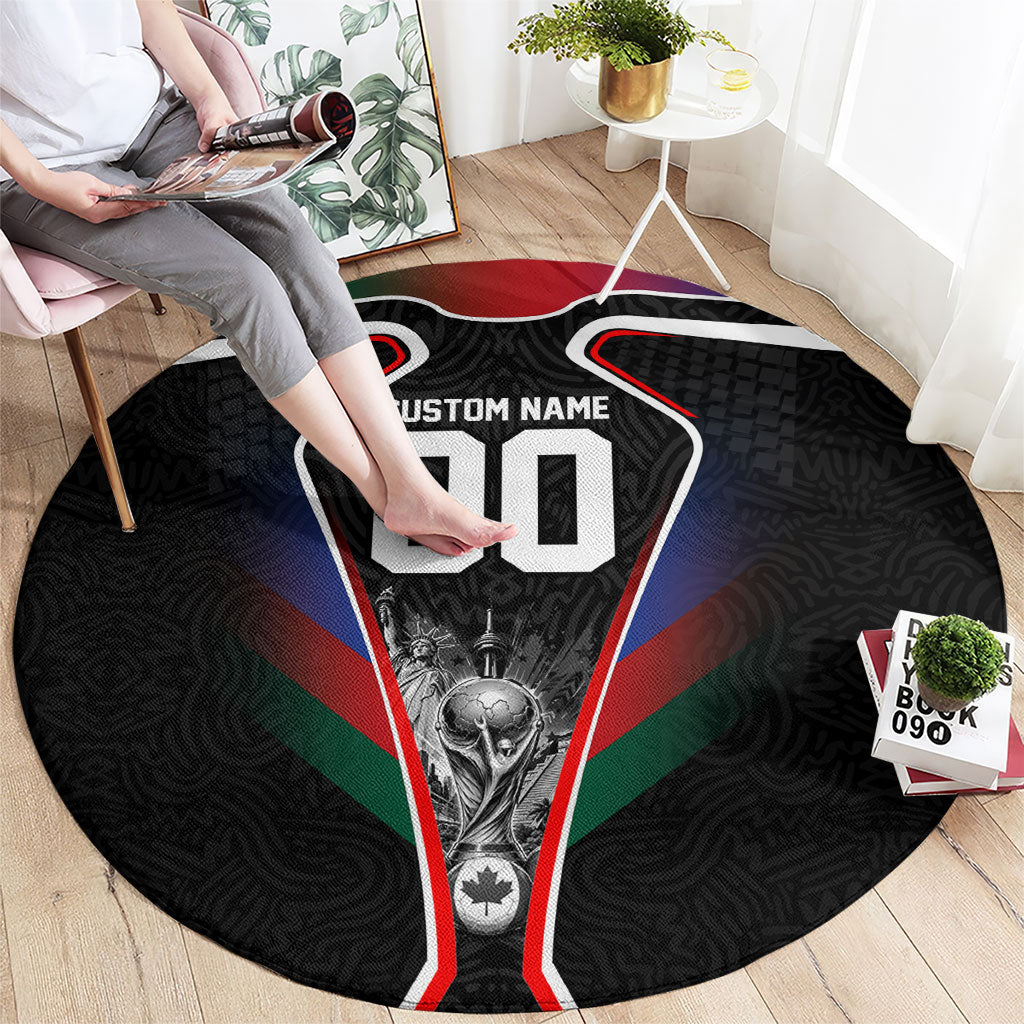 Personalized World Football 2026 Host Nations Round Carpet USA Canada Mexico Soccer Trophy