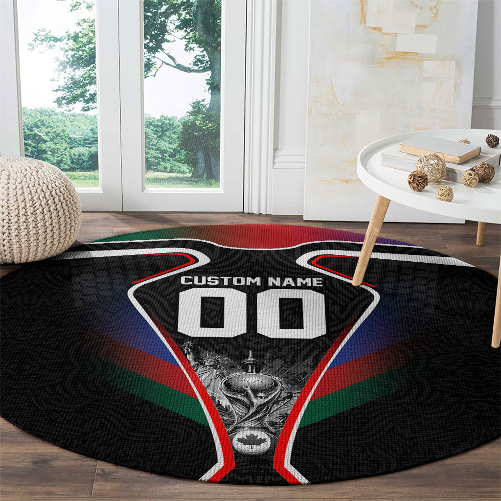 Personalized World Football 2026 Host Nations Round Carpet USA Canada Mexico Soccer Trophy