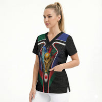 Personalized World Football 2026 Host Nations Scrub Top USA Canada Mexico Soccer Trophy